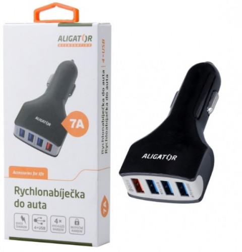 Nabíjačka do auta Aligator 4xUSB 7A