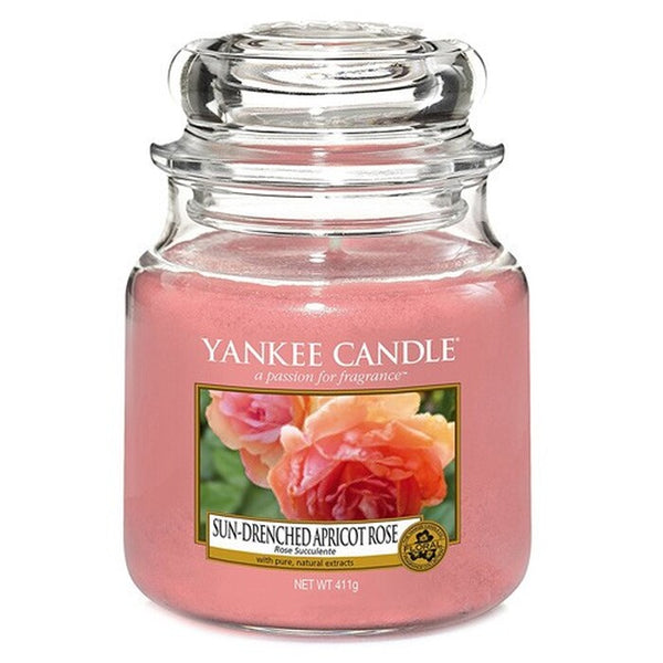 Sviečka Yankee candle Vyšisovaná marhuľhová růže