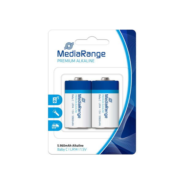 Alkalická batéria MediaRange Premium Baby C 1.5V