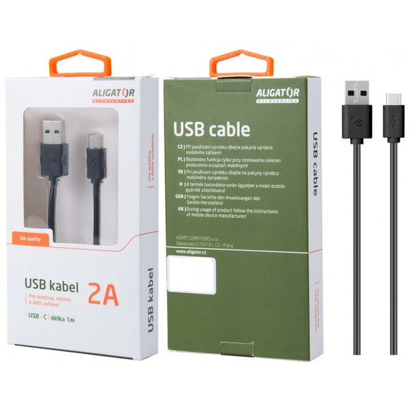 Kábel Aligator USB Typ C na USB