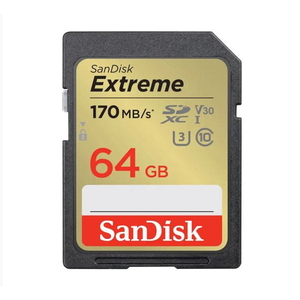 SanDisk Extreme 64GB SDXC Memory Card 170MB/s & 80MB/s